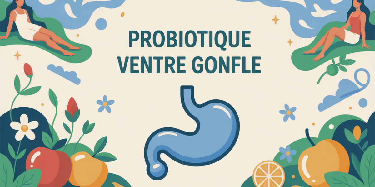 illustration centre probiotiques ventre gonfle bien etre