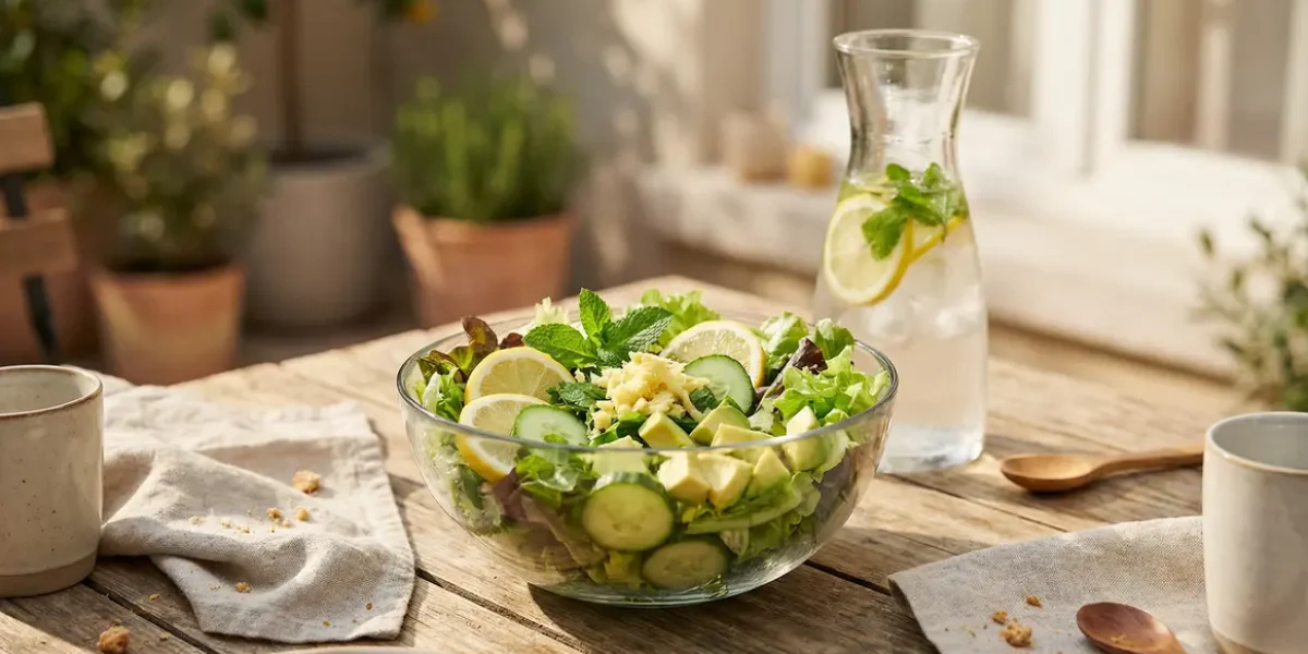 bol salade detox brule graisse citron gingembre concombre avocat