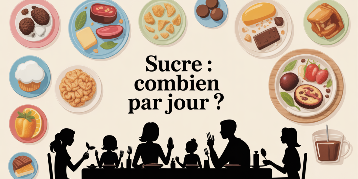 illustration famille sucre quantité journalière