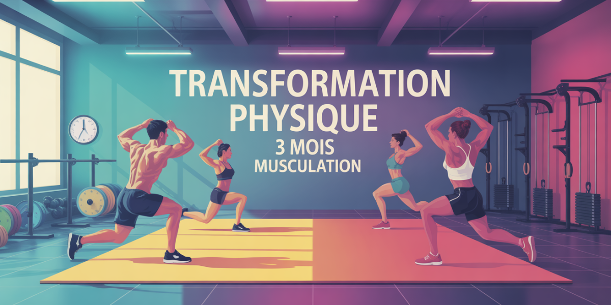 salle de musculation silhouettes transformation physique 3 mois